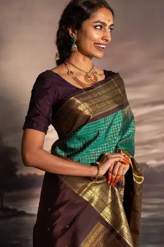 Woven design zari art silk kanjeevaram saree