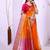 Tie and dye embroidered organza designer kanjeevaram saree