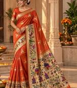 Woven design zari art silk kanjeevaram saree