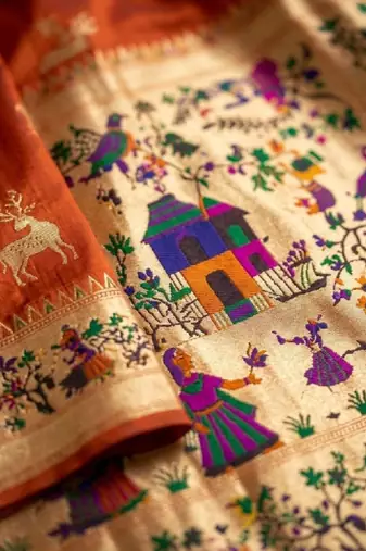 Woven design zari art silk kanjeevaram saree