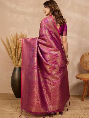 Woven design art silk designer kanjeevaram saree 2