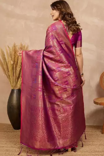 Woven design art silk designer kanjeevaram saree