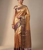 Ethnic motifs zari art silk handloom kanjeevaram saree
