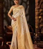 Ethnic motifs zari art silk heavy work kanjeevaram saree