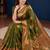Floral zari silk blend kanjeevaram saree