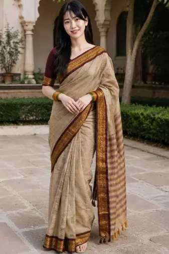 Pure cotton kanjeevaram saree