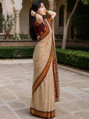 Pure cotton kanjeevaram saree 3