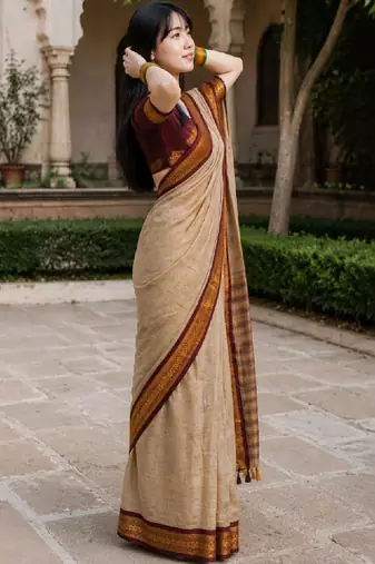 Pure cotton kanjeevaram saree