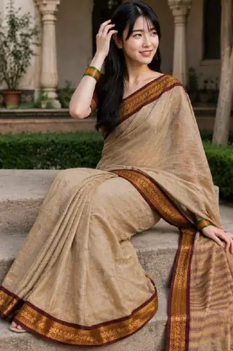 Pure cotton kanjeevaram saree