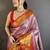 Woven design zari silk blend kanjeevaram saree