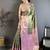 Floral zari silk blend kanjeevaram saree