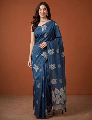 Floral zari pure cotton kanjeevaram saree 1