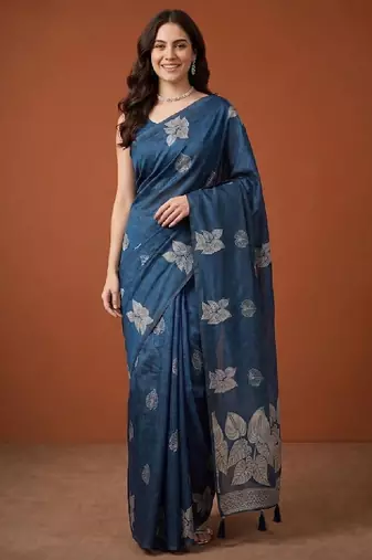 Floral zari pure cotton kanjeevaram saree