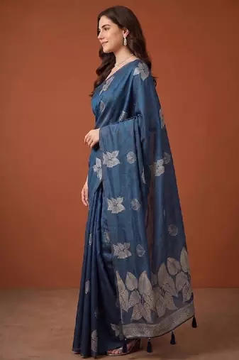 Floral zari pure cotton kanjeevaram saree