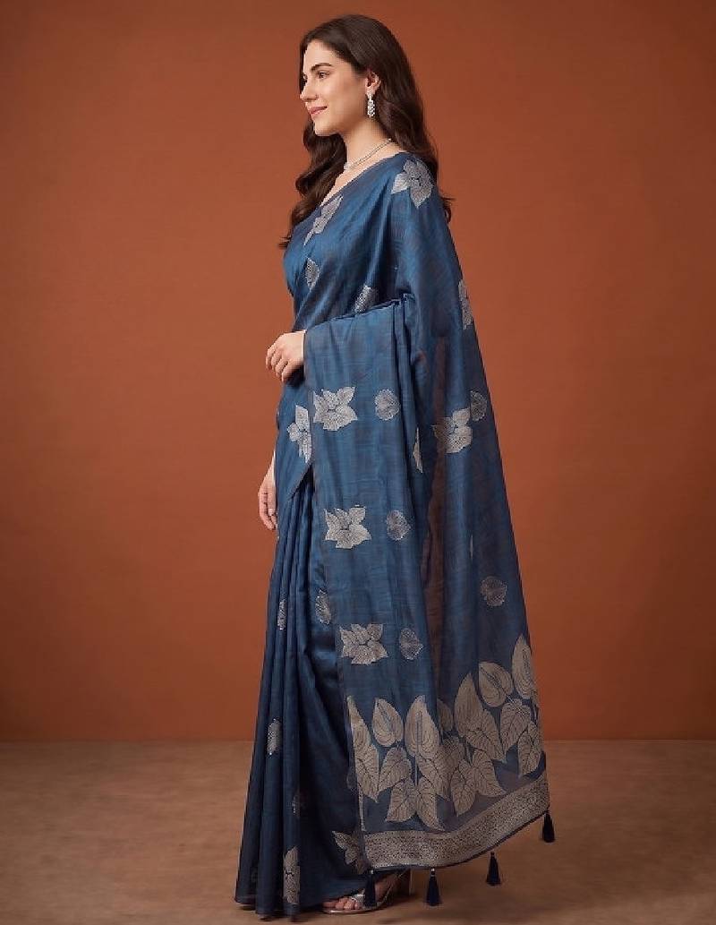 Floral zari pure cotton kanjeevaram saree
