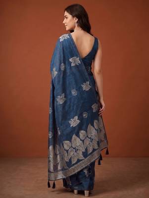 Floral zari pure cotton kanjeevaram saree 3