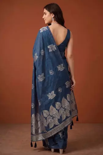 Floral zari pure cotton kanjeevaram saree