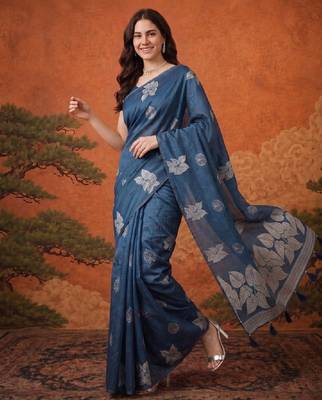 Floral zari pure cotton kanjeevaram saree 4