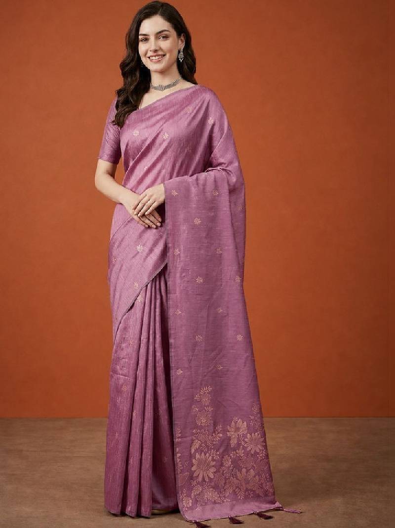 Floral pure cotton handloom kanjeevaram saree