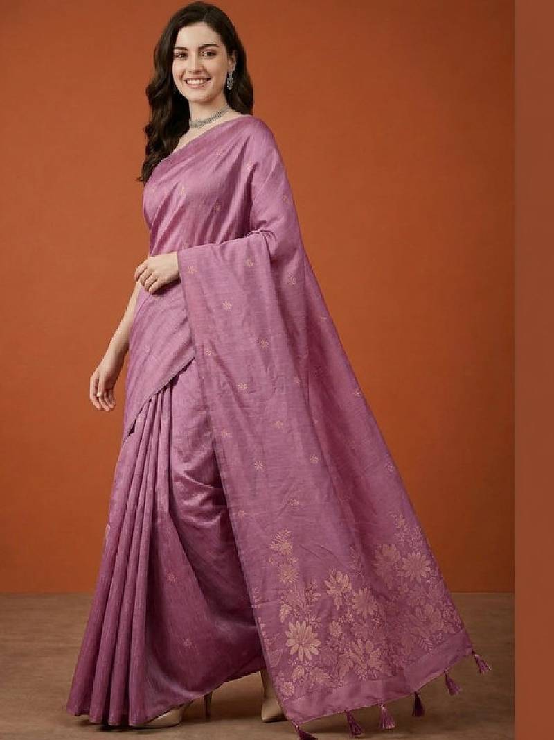 Floral pure cotton handloom kanjeevaram saree