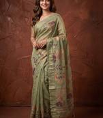 Floral silk blend designer kanjeevaram saree