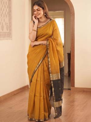 Zari silk blend kanjeevaram saree 1