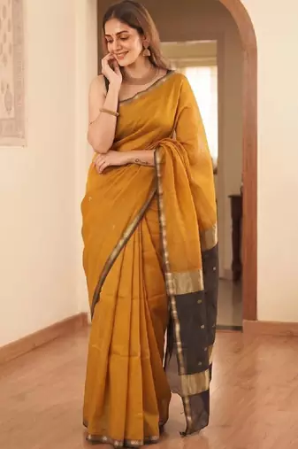 Zari silk blend kanjeevaram saree