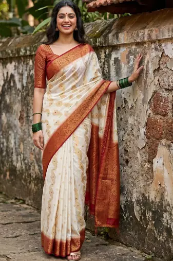 Woven design zari art silk designer kanjeevaram saree