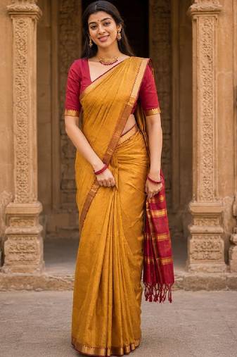 Woven design handloom kanjeevaram saree