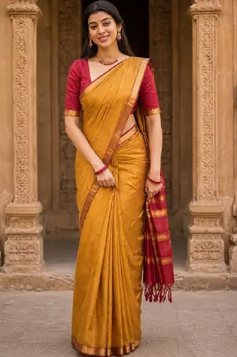 Woven design handloom kanjeevaram saree