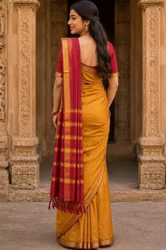 Woven design handloom kanjeevaram saree