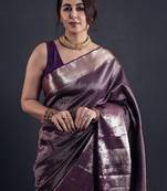 Woven design zari art silk kanjeevaram saree