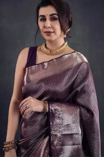Woven design zari art silk kanjeevaram saree