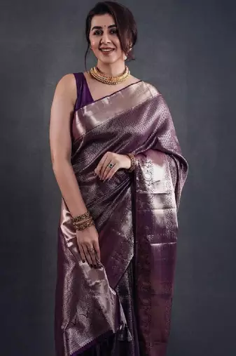Woven design zari art silk kanjeevaram saree