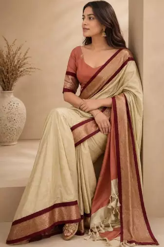 Zari pure cotton women kanjeevaram saree