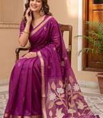 Woven design zari art silk kanjeevaram saree
