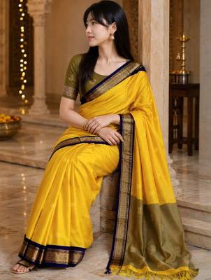 Zari pure cotton kanjeevaram saree 1