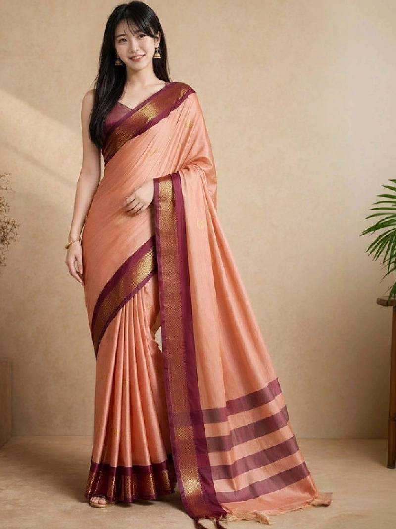 Pure cotton kanjeevaram saree