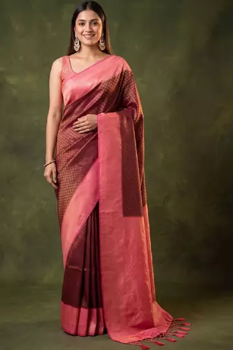 Woven design zari art silk kanjeevaram saree