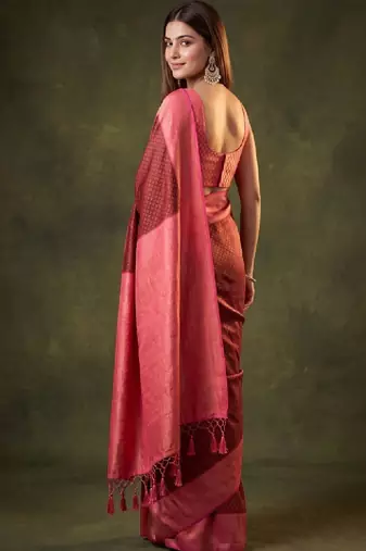 Woven design zari art silk kanjeevaram saree