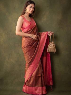 Woven design zari art silk kanjeevaram saree 3