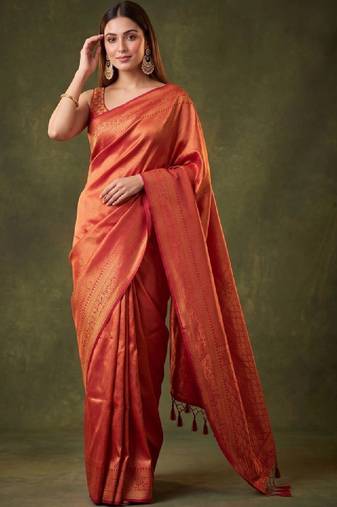 Woven design zari art silk kanjeevaram saree