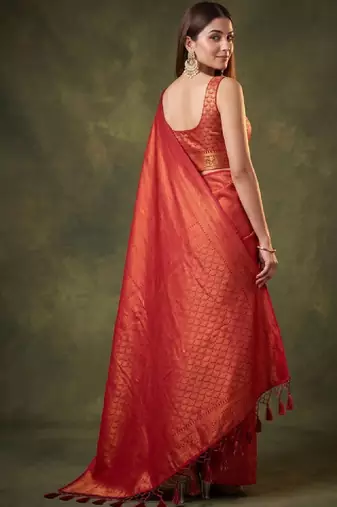 Woven design zari art silk kanjeevaram saree