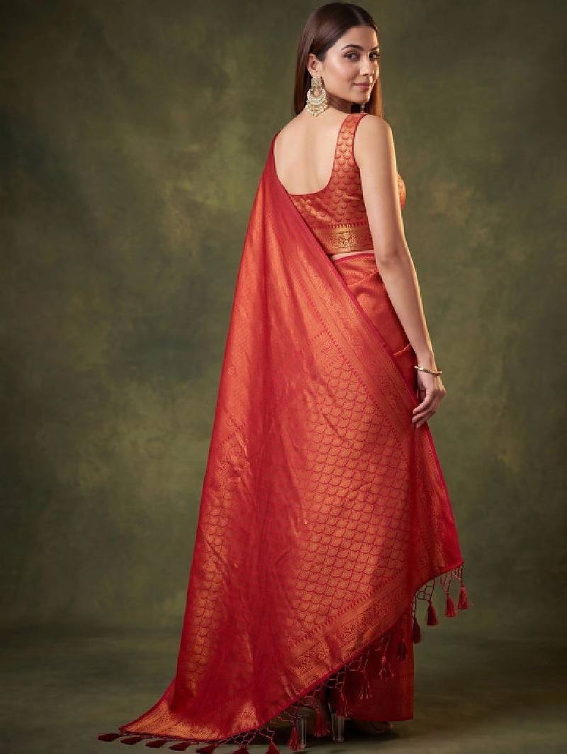 Woven design zari art silk kanjeevaram saree