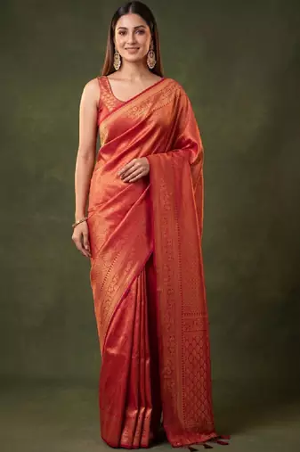 Woven design zari art silk kanjeevaram saree