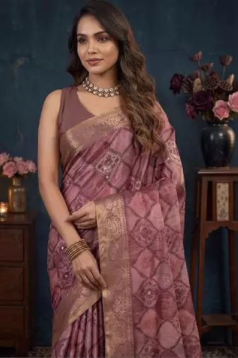 Woven design zari silk blend kanjeevaram saree