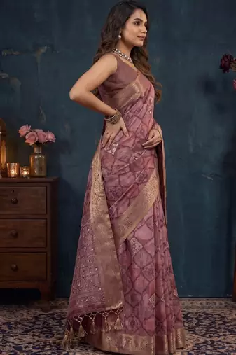 Woven design zari silk blend kanjeevaram saree