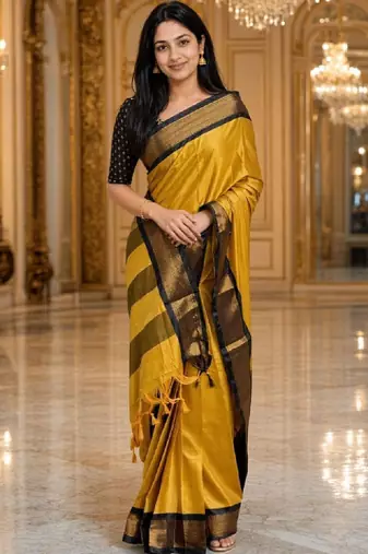 Woven design zari pure cotton kanjeevaram saree
