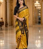 Woven design zari pure cotton kanjeevaram saree