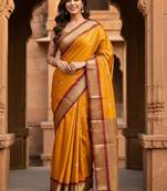 Woven design zari pure cotton kanjeevaram saree